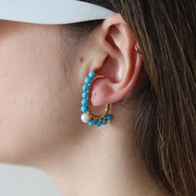 Boucles d'oreilles perles | Blue Lagoon