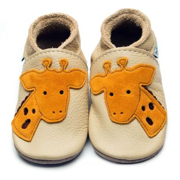 Chaussures Bébé Cuir - Girafe Crème 1