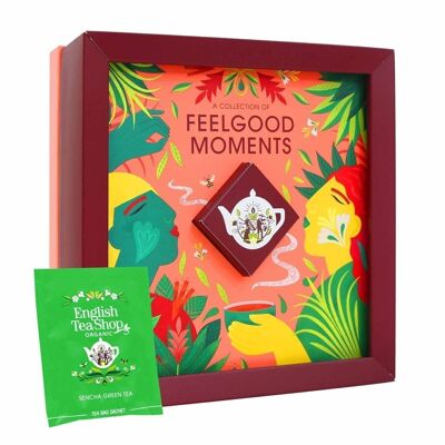 Collection de thés "Feelgood Moments", coffret dégustation de thé ayurvédique & cadeau pour se sentir bien, bio, 32 sachets de thé