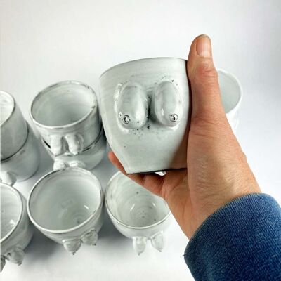 Tazas de teta de cerámica, 250ml, hecho a mano, cerámica, taza de café, taza de té