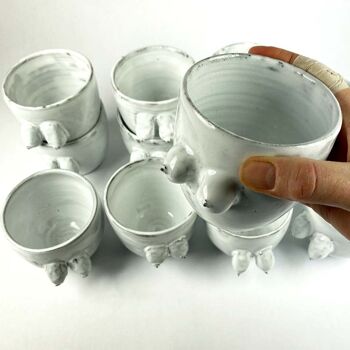 Tasses à seins en céramique, 250 ml, faites à la main, céramique, tasse à café, tasse à thé 8
