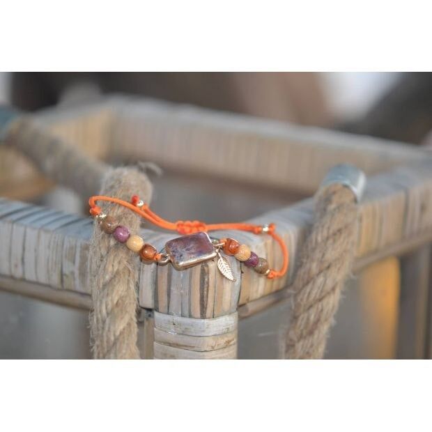 Eva Jaspis Cabochon Holzarmband