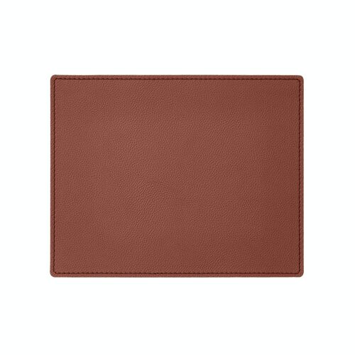 Mouse Pad Palladio Real Leather Orange Brown - cm 25x20 - Square Corners and Perimeter Stitching