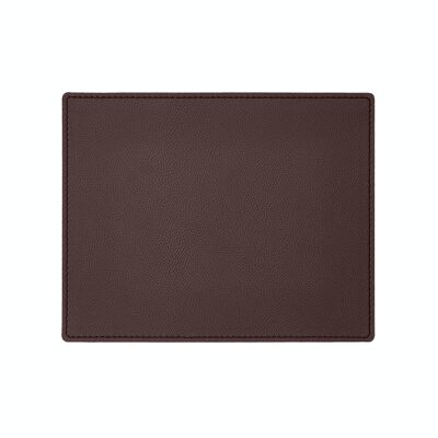 Mouse Pad Palladio Real Leather Dark Brown - cm 25x20 - Square Corners and Perimeter Stitching