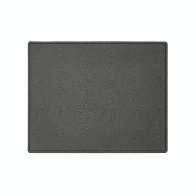 Mouse Pad Palladio Real Leather Anthracite Grey - cm 25x20 - Square Corners and Perimeter Stitching