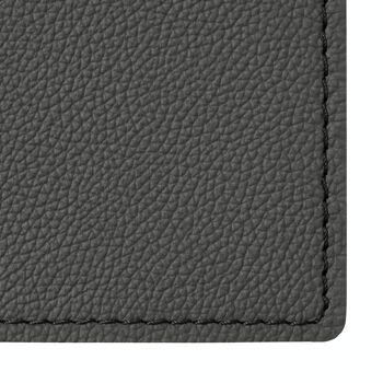 Tapis de Souris Palladio Cuir Véritable Gris Anthracite - cm 25x20 - Coins Carrés et Coutures Périmétriques 2