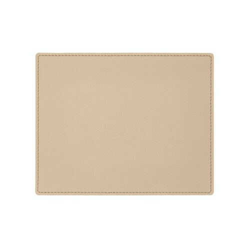Mouse Pad Palladio Real Leather Beige - cm 25x20 - Square Corners and Perimeter Stitching