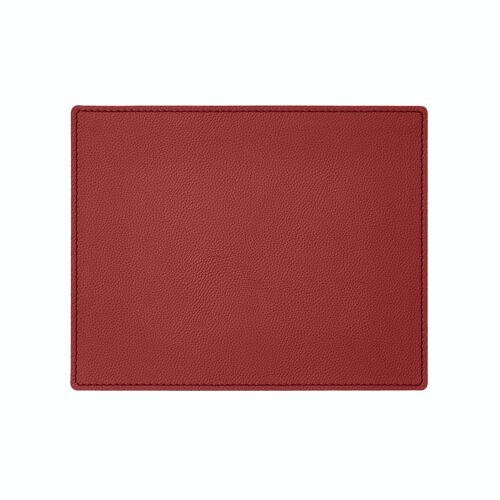 Mouse Pad Palladio Real Leather Ferrari Red - cm 25x20 - Square Corners and Perimeter Stitching
