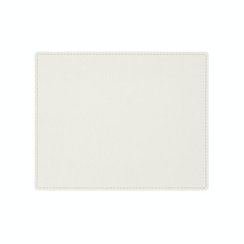 Mouse Pad Palladio Real Leather White - cm 25x20 - Square Corners and Perimeter Stitching