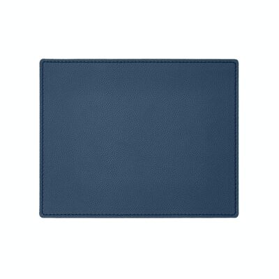 Mouse Pad Palladio Real Leather Blue - cm 25x20 - Square Corners and Perimeter Stitching