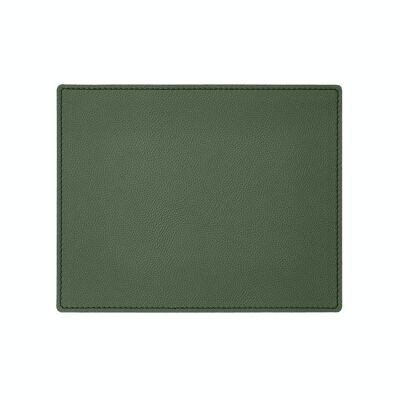 Alfombrilla de Ratón Palladio Real Leather Green - cm 25x20 - Esquinas Cuadradas y Costuras Perimetrales