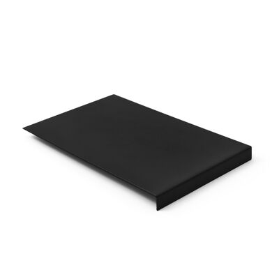 Alfombrilla Ratón Talia Piel regenerada Negra - 20x32 cm - Estructura de Acero con Protector de Bordes