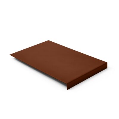 Alfombrilla Ratón Talia Piel regenerada Naranja Marrón - cm 20x32 - Estructura de Acero con Protector de Bordes
