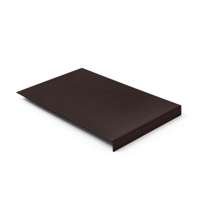 Mouse Pad Talia Bonded Leather Dark Brown - cm 20x32 - Steel Structure with Edge Protector