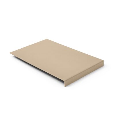 Mouse Pad Talia Bonded Leather Beige - cm 20x32 - Steel Structure with Edge Protector