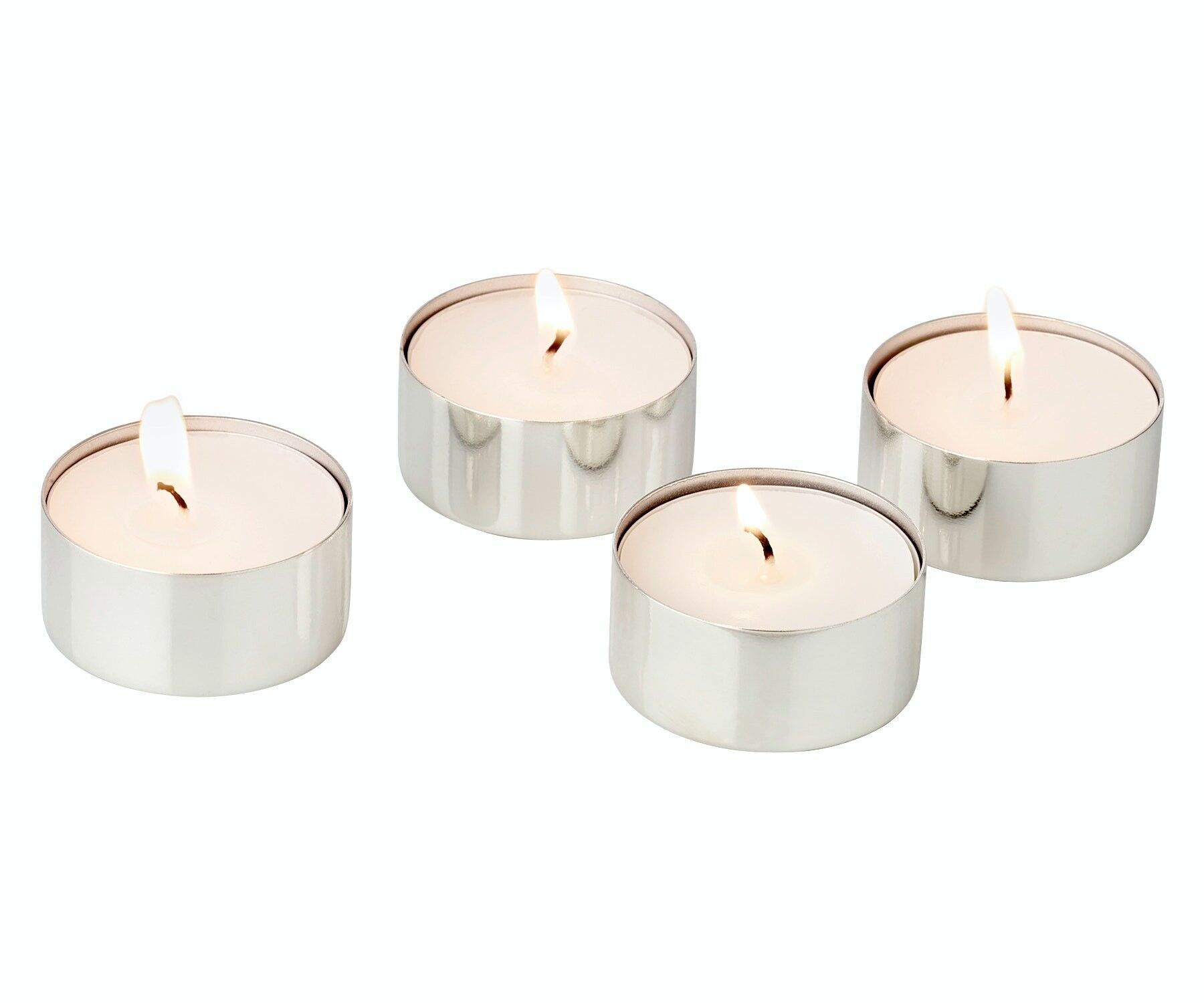 4er-Set Teelichthalter Louis, Versilbert, Anlaufschutz, für Maxi-Teelichter