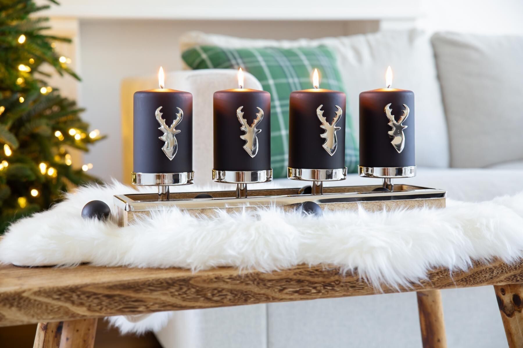 Buy wholesale Set of 4 candle pins Risa (height 7 cm), aluminium
