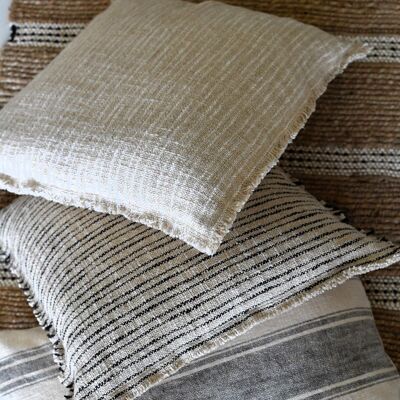 Natural/ecru linen blend Luberon cushion