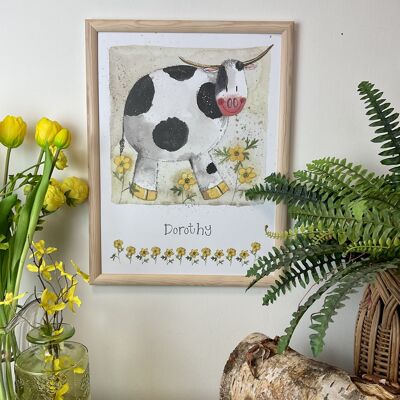 Dorothy the Cow Watercolour Art Print