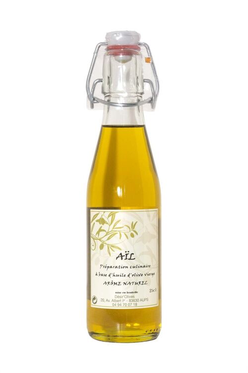 HUILE D'OLIVES aromatisée AIL 25cl
