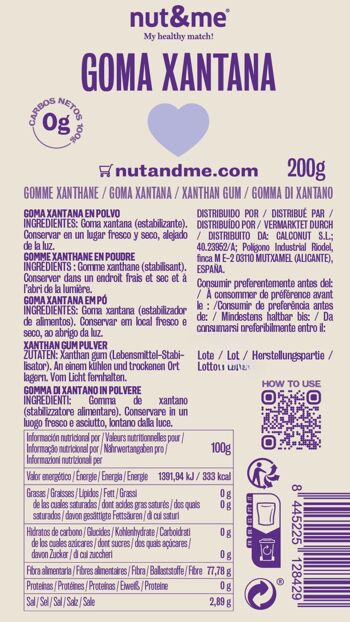 Goma xantana 200g nut&me - Espesante naturel 4