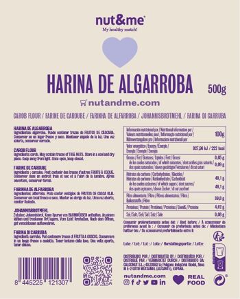 Harina de algarroba 500g nut&me - Harina naturel 5