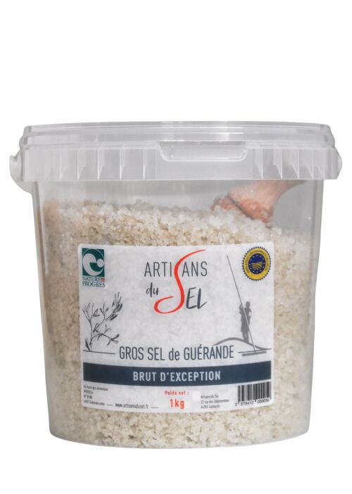 Gros Sel Brut d'Exception de Guérande – Seau 1kg avec Pelle | Artisans du Sel