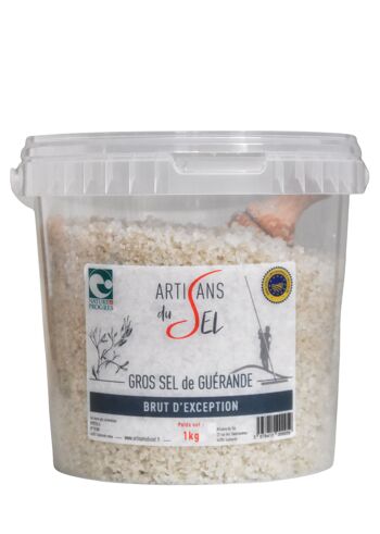 Seau de Gros sel brut d'exception 1kg et Pelle 1