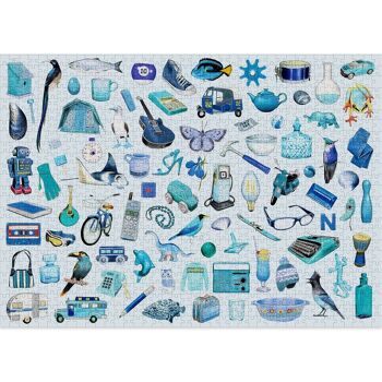 Puzzles bleus de 1000 pièces pour adultes 2