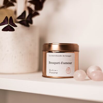 Bouquet of love lithotherapy scented candle
