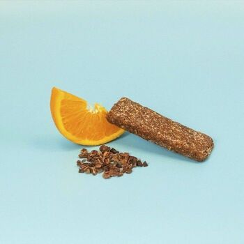 Barritas ricas en hidratos de carbono de chocolate y naranja 225g nut&me - Snack saludable 2