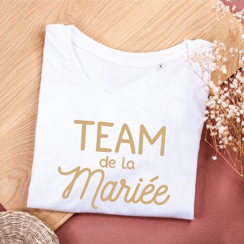 Tee-shirt blanc "Team de la Mariée"