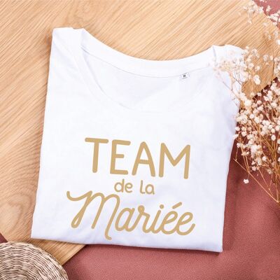 Camiseta blanca "Equipo de la novia"