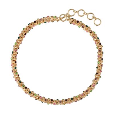 Otazu Vintage Barrel Necklace - Gold