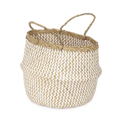 Belly storage basket, White, M, 35 x 0.2 x H 32 cm, RAN8412