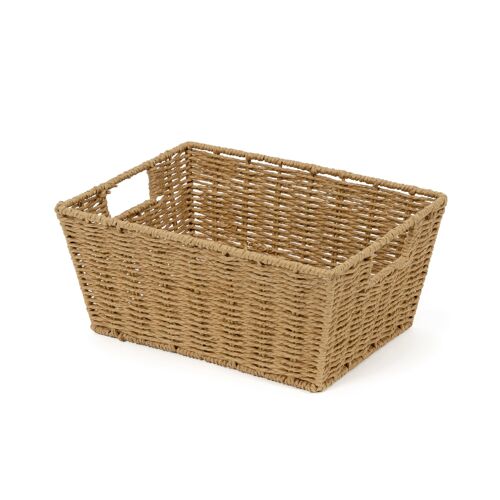 Panier de rangement M, Bois Naturel 31 x 24 x H 14 cm, RAN6542