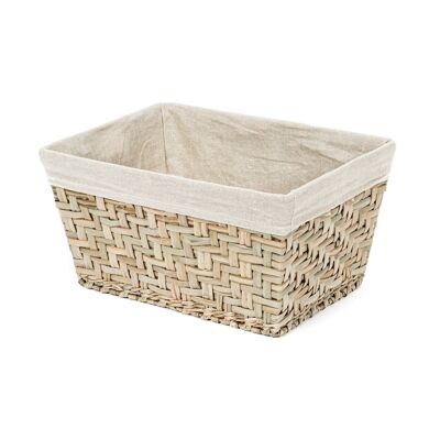 Storage basket, 38.5 x 28.5 x H 20.5 cm, Beige, RAN6512
