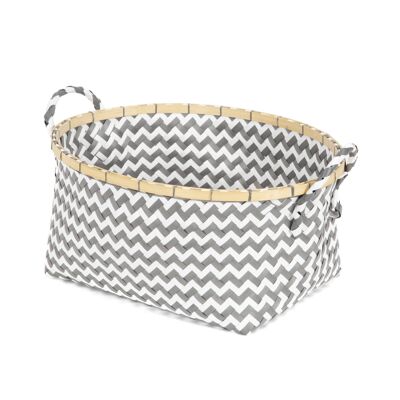 Storage basket, Grey, M, 41 x 32.5 x H 20 cm, RAN8628