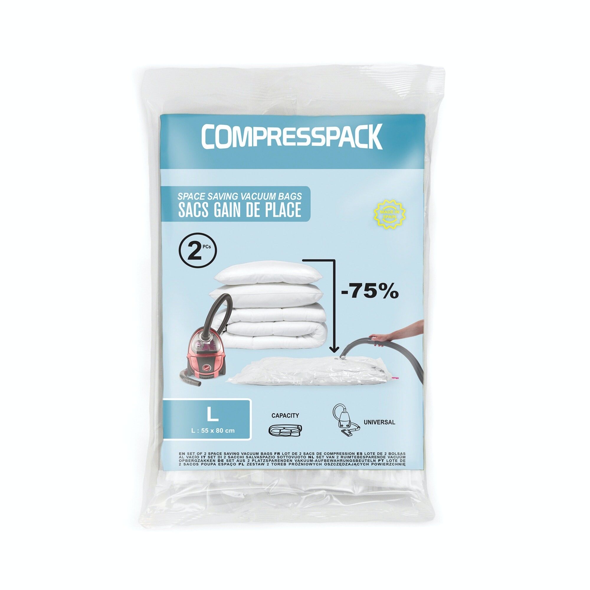 Buy wholesale Pack of 2 Compress compression bags size L