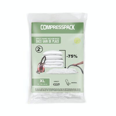 Pack of 2 Compress Compression Bags, Size XL, RAN10434