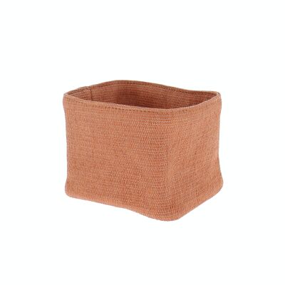 lot de 3 Paniers de Rangement, Tissu tressé, 1 Grand 2 Petits, 26.0x17.0x H.14.0 cm, Orange, RAN8626