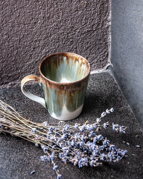 Handmade Porcelain V Shaped Mug-255ml