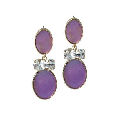 Otazu Purple Crystal Earrings