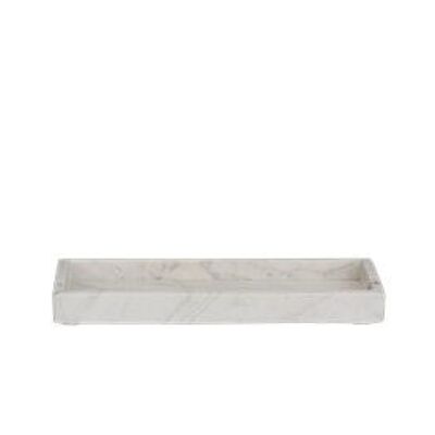 Tray decoration marble white 30x12 cm