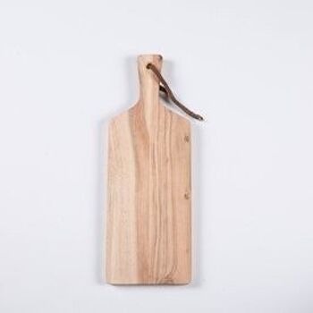 Planche à découper en bois d'Acacia avec manche 18X50