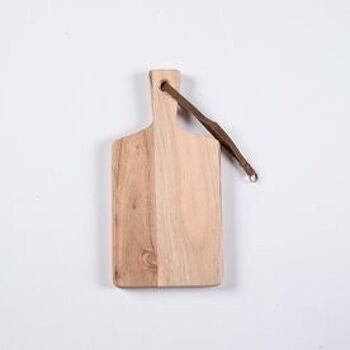 Planche à découper en bois d'Acacia avec manche 15X30