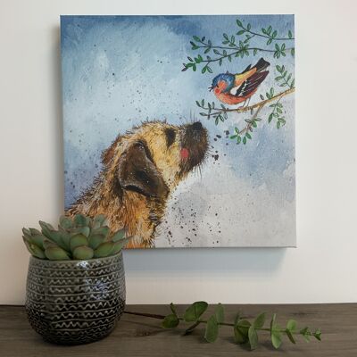 Oscar Border Terrier Dog Medium Canvas