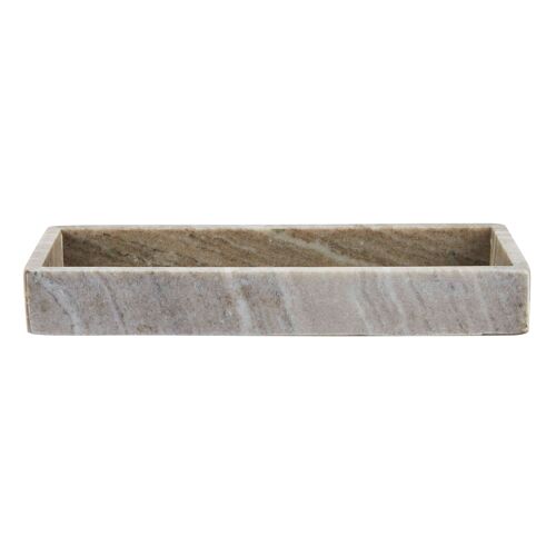 Tray decoration marble beige 30x12