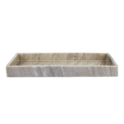 Tray decoration marble beige 40x22