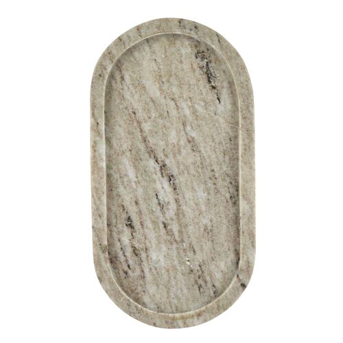 Tray oval marble 28x15